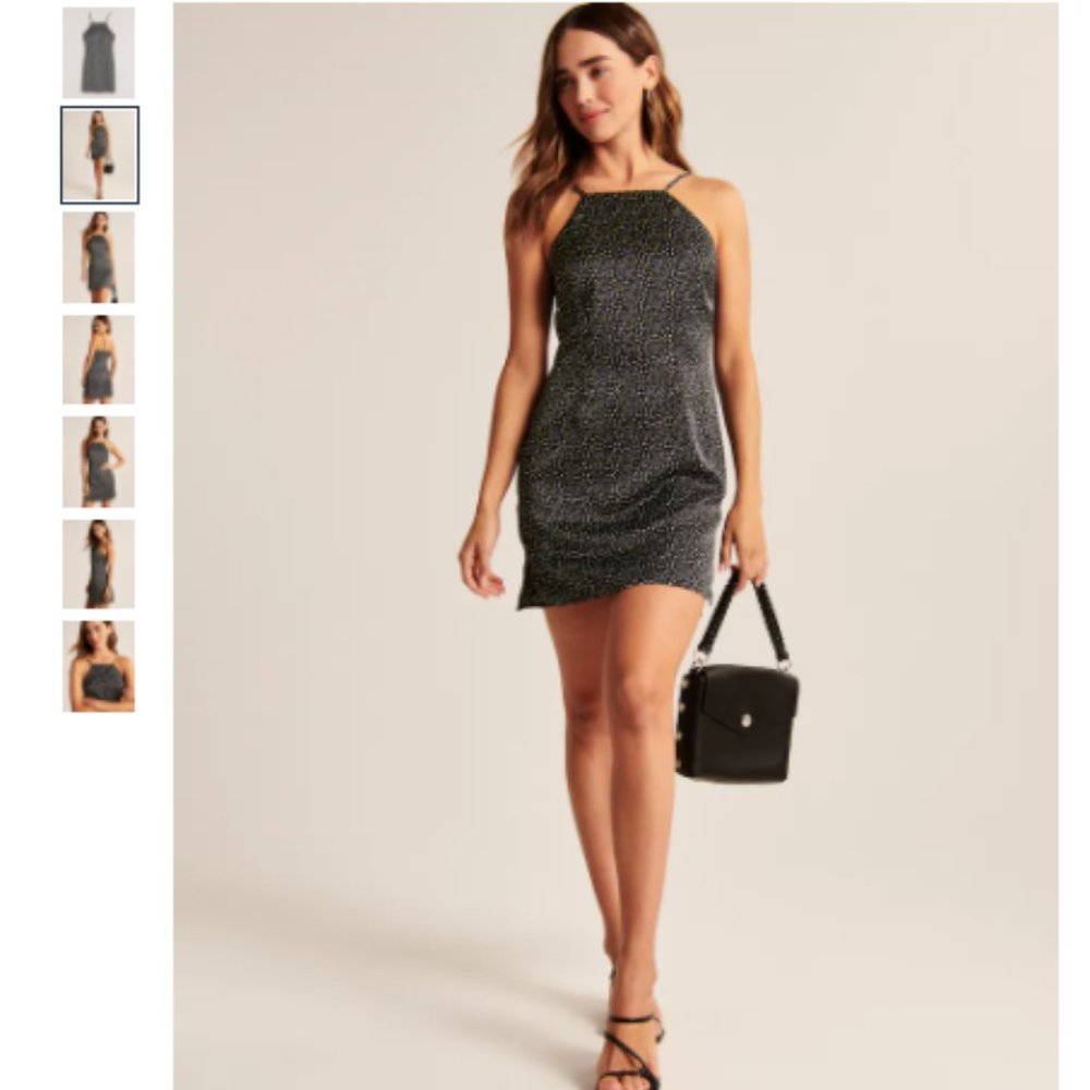 A&F A-line Halter Slip Mini Dress